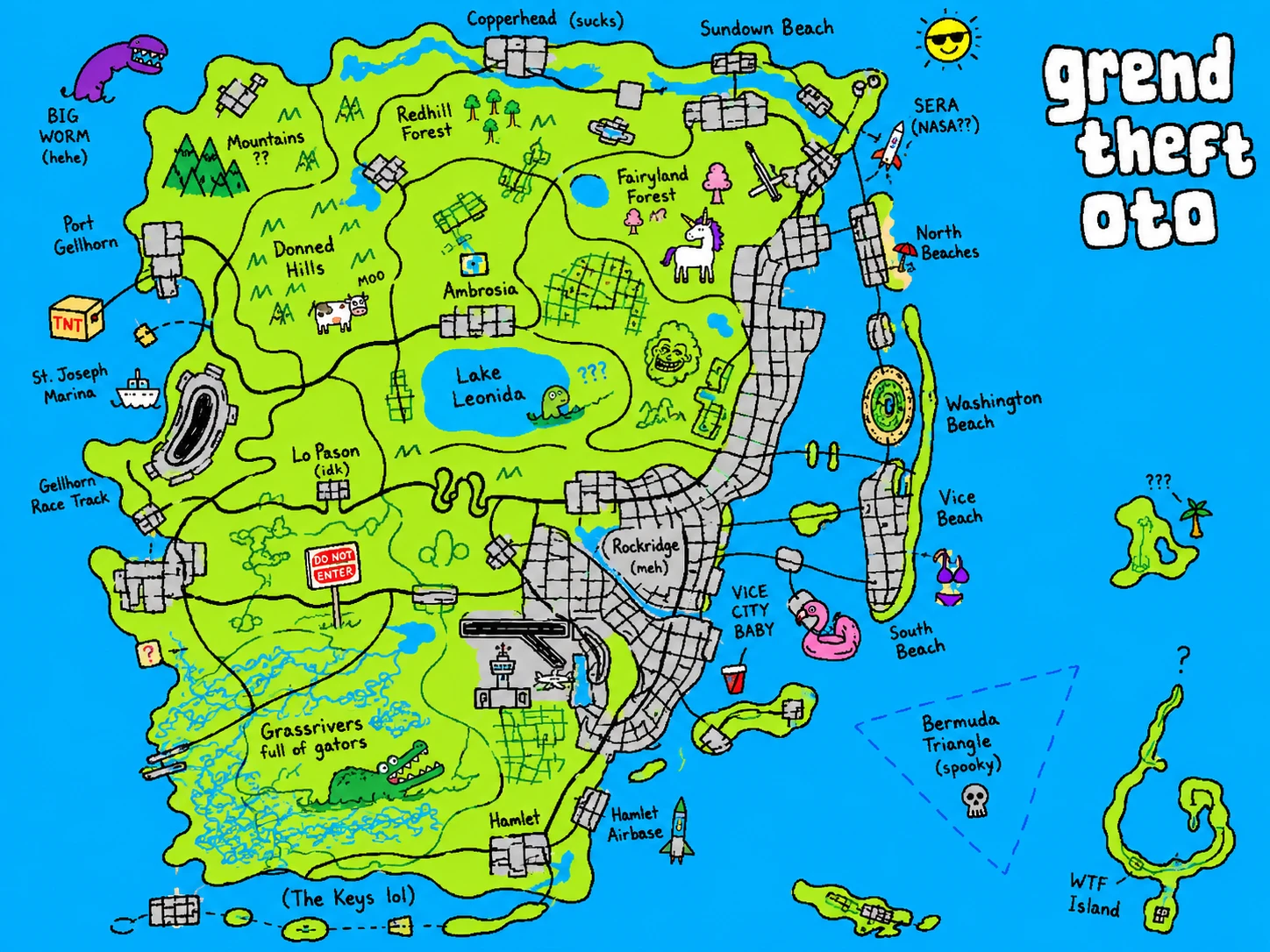 Hand drawn map of Leonuda